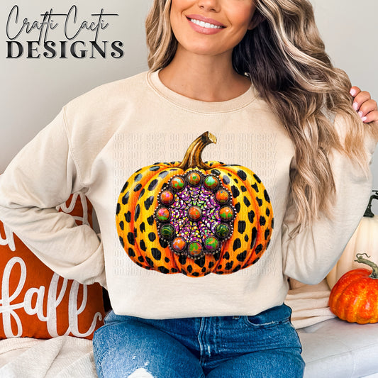 Dalmation Print Halloween Concho Pumpkin Digital Download