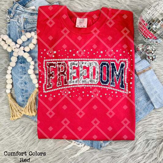 Freedom - Faux Sequin + Bling - Digital Download