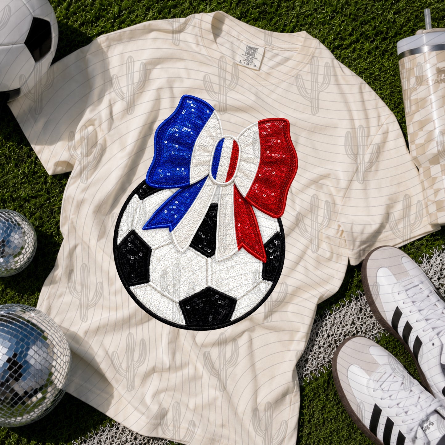 Whole Bundle Soccer Bow FIFA Teams - Faux Embroidery + Glitter Digital Download