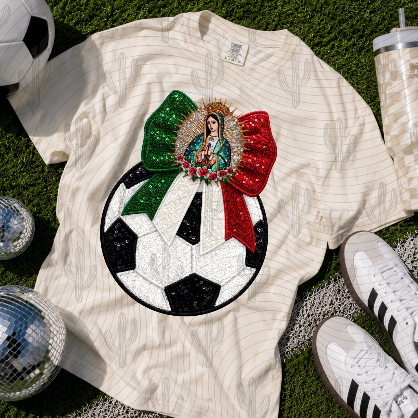 Whole Bundle Soccer Bow FIFA Teams - Faux Embroidery + Glitter Digital Download