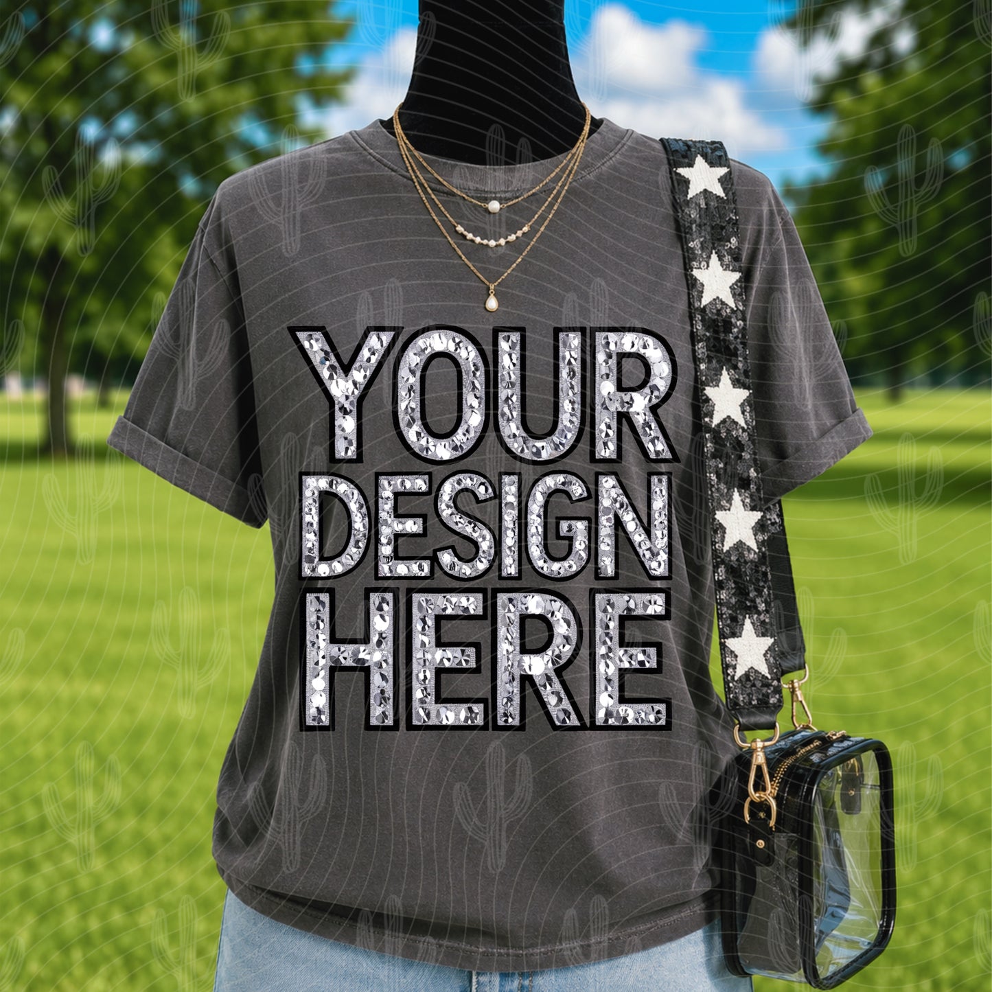 Pepper CC Tee Spirit Front + Back Mock Ups