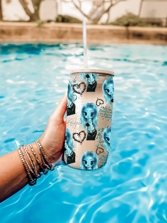 Karol G NMADPT Blue Seamless Libby Tumbler Wrap Digital Download