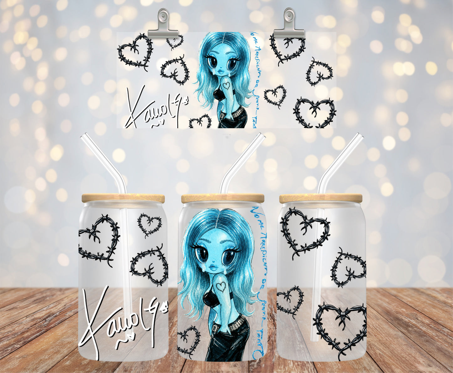 Karol G NMADPT Blue Libby Tumbler Wrap Digital Download