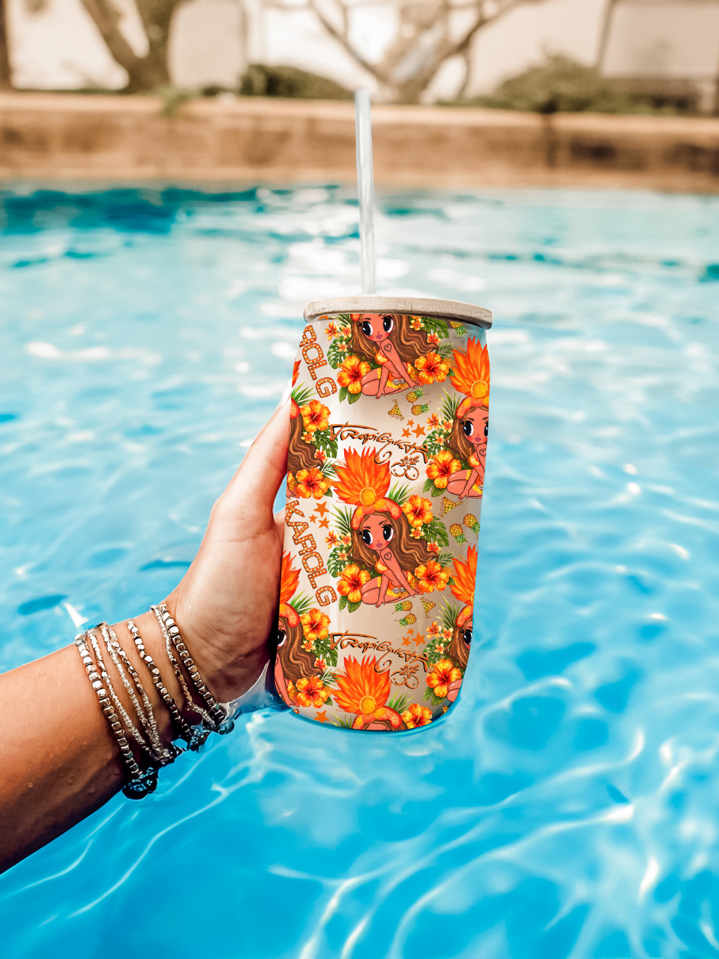 Karol G Tropicoqueta Seamless Libby Tumbler Wrap Digital Download