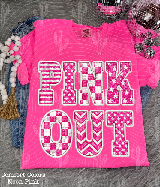 Pink Out Faux Embroidery + Sequin - Digital Download