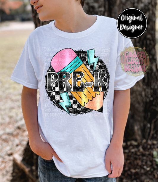 Pre-K Boy Retro Style Digital Download