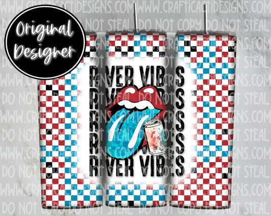 River Vibes Tumbler Wrap Digital Download