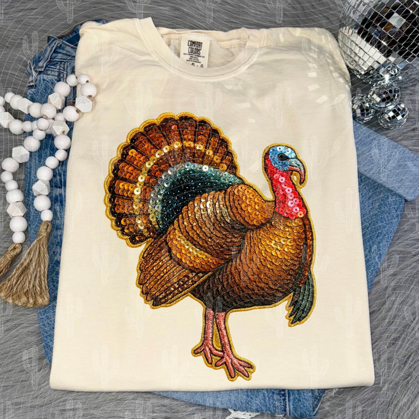 Turkey Faux Sequin Digital Download