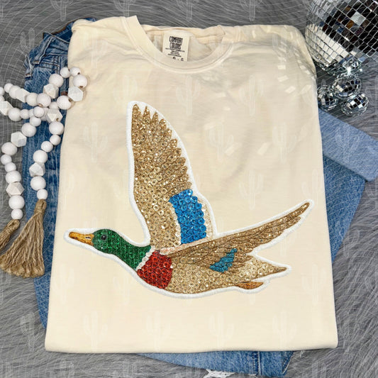 Duck Faux Sequin Embroidery Digital Download