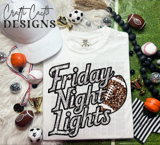 Faux Sequin Friday Night Lights Digital Download