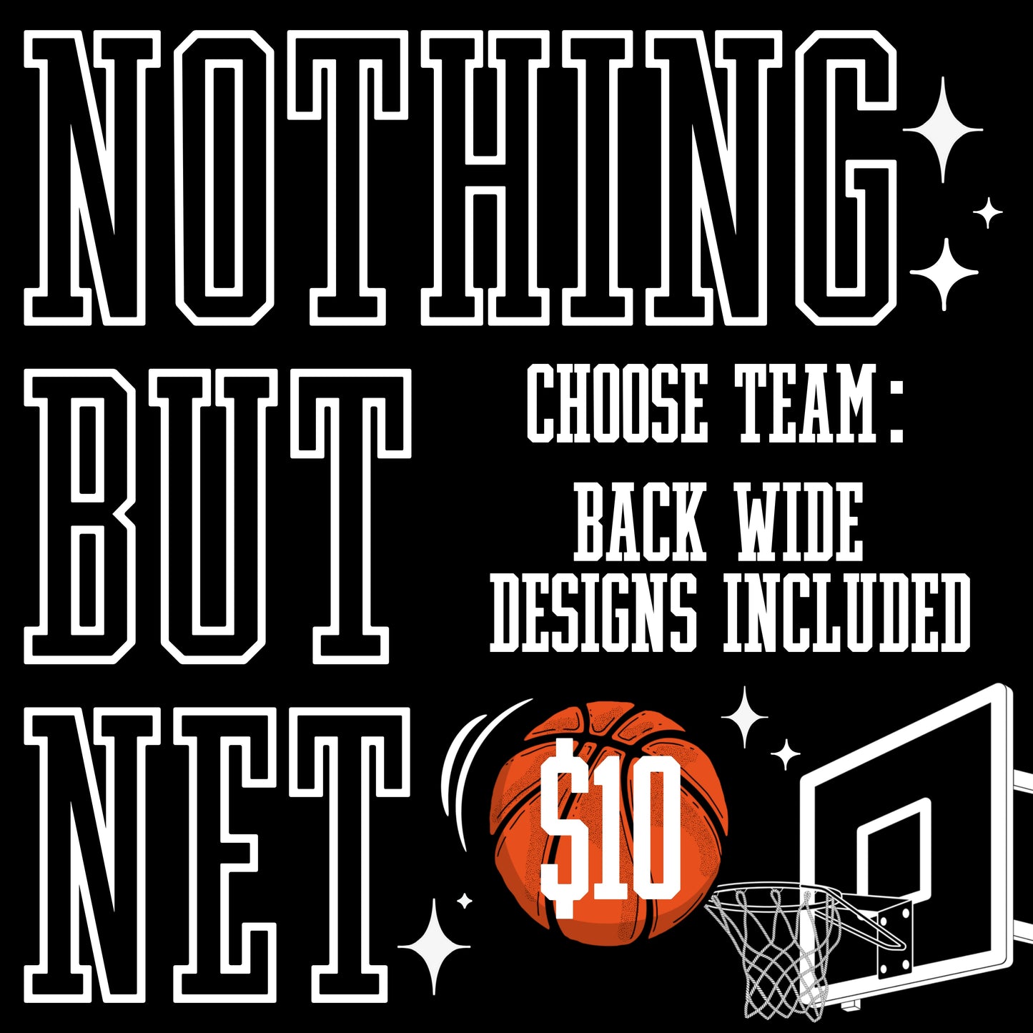 Nothing But Net Pro Basketball Digitals | Back Wide Shoulder Designs Included