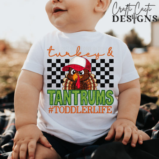 Turkey & Tantrums Boy - Faux Embroidery Digital Download