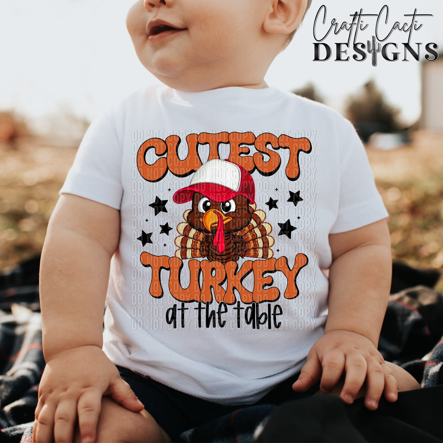 Cutest Turkey Boy - Faux Embroidery Digital Download