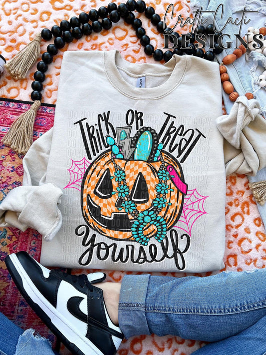 Trick Or Treat Yourself Black & Pink - Digital Download