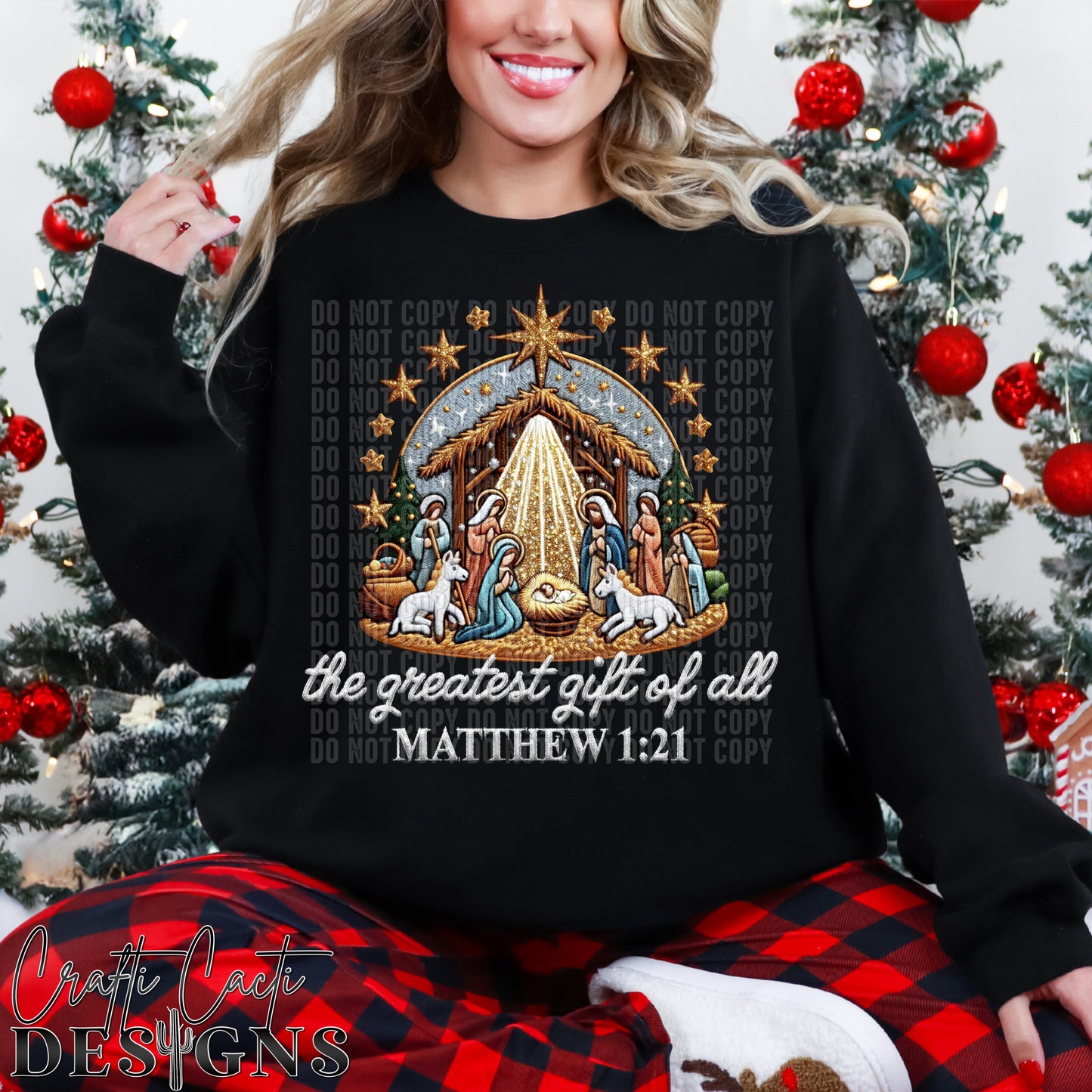 The Greatest Gift Of All (All Colors Included) - Faux Embroidery - Digital Download