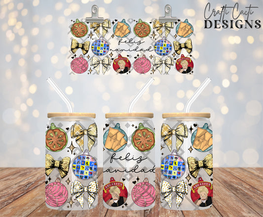 Mexican Ornaments 16 oz Tumbler Wrap - Hispanic - Digital Download