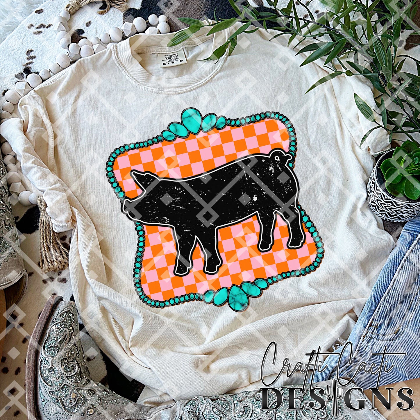 Preppy Show Cow - Both Patterns Included - Digital Download