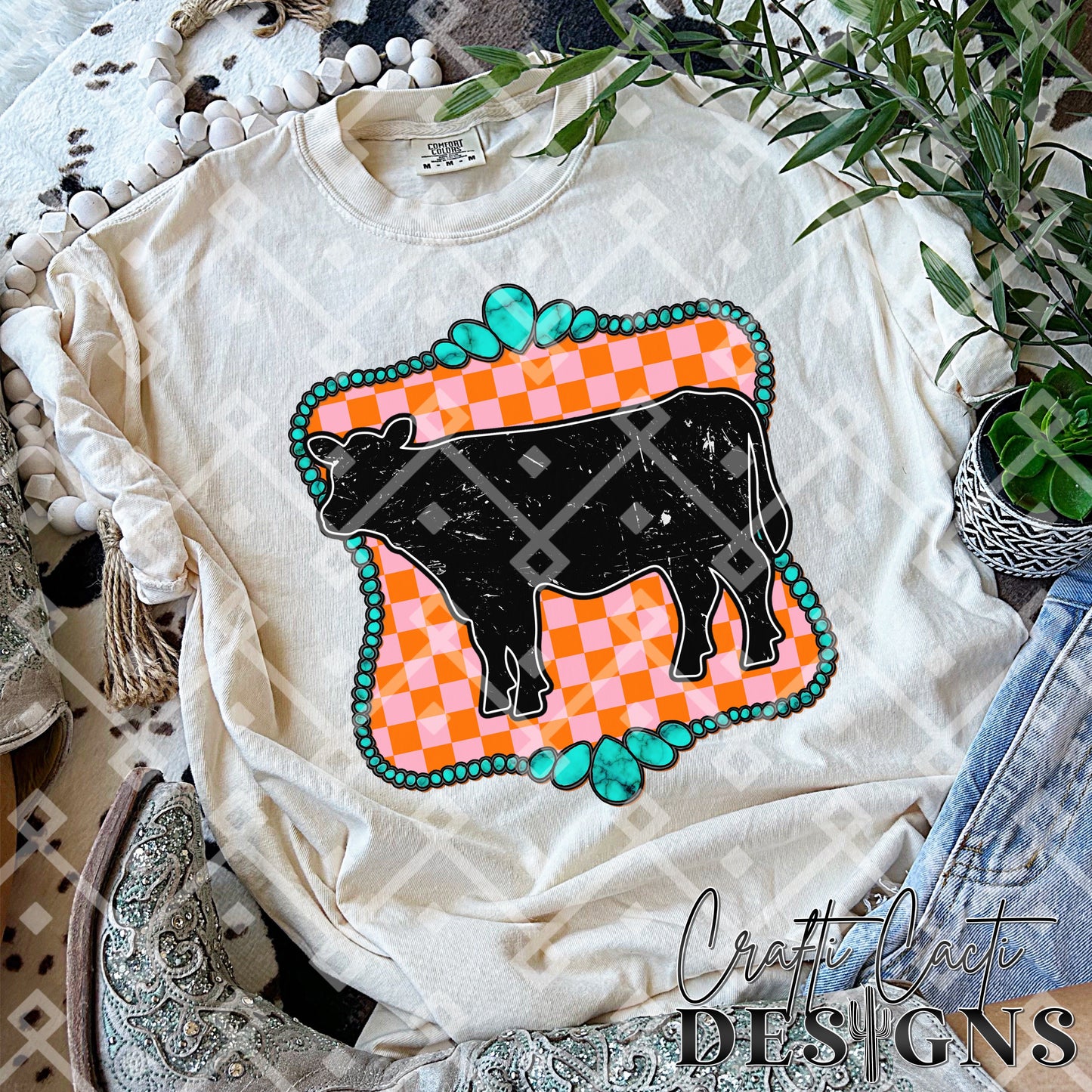 Preppy Show Cow - Both Patterns Included - Digital Download