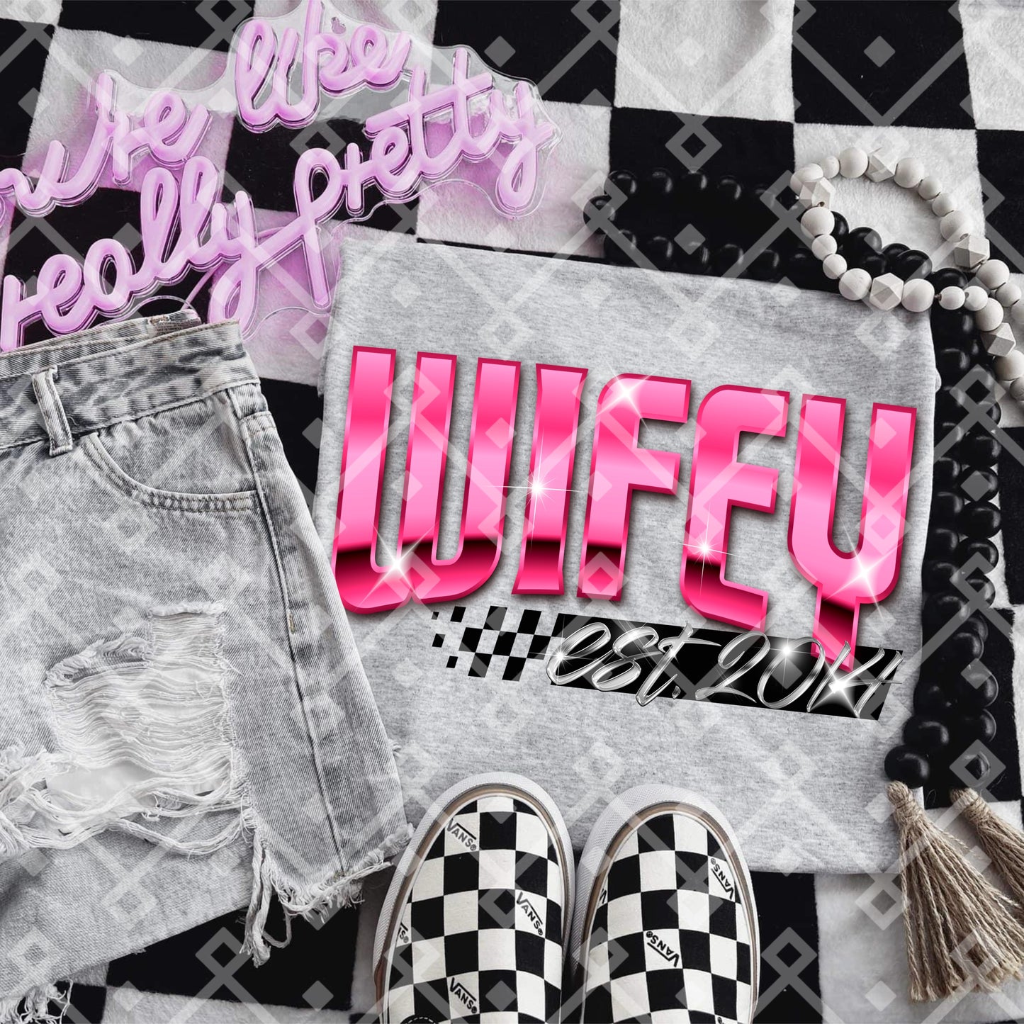 Wifey 80s Retro - Choose Your Year - Digital Download