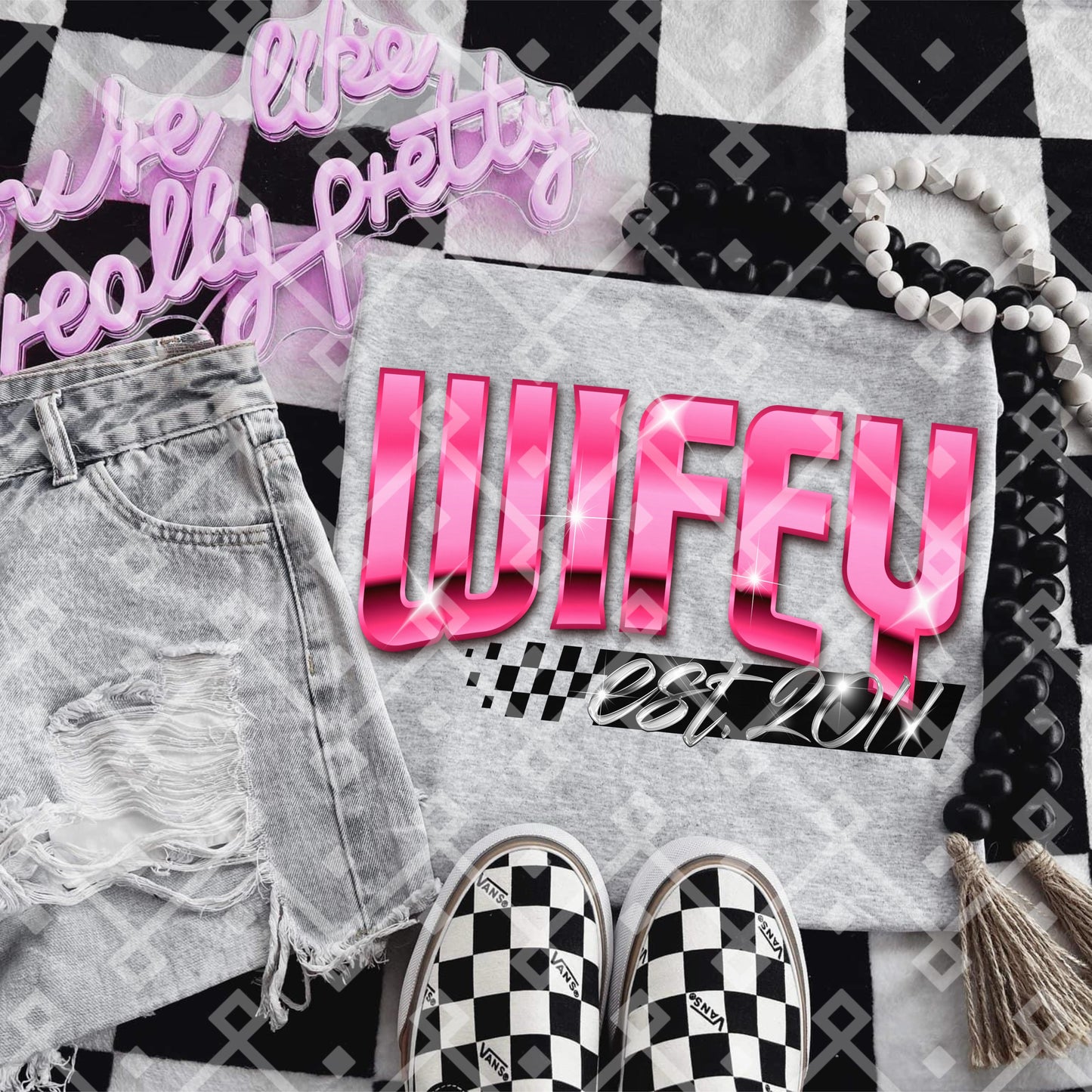 Wifey 80s Retro - Choose Your Year - Digital Download