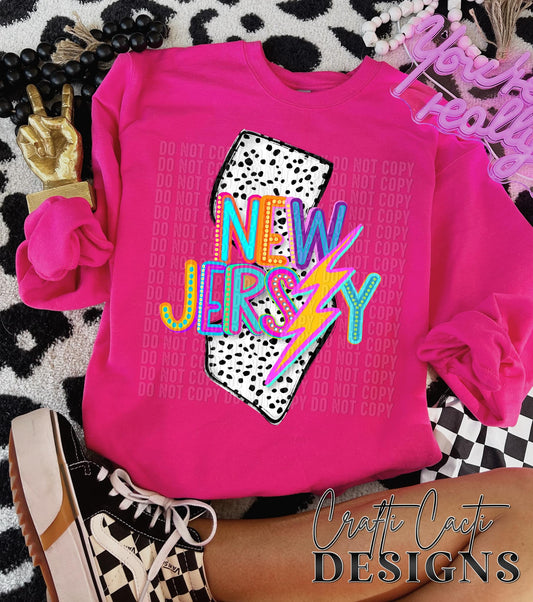 New Jersey Preppy Retro Digital Download