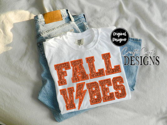 Fall Vibes Sequin Embroidery Digital Download