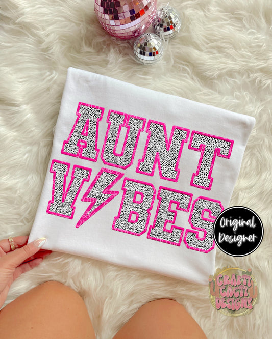 Aunt Vibes Faux Embroidery Digital Download