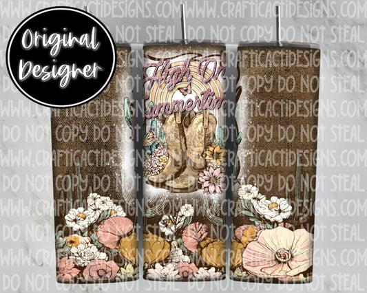 High On Summertime Tumbler Wrap Digital Download