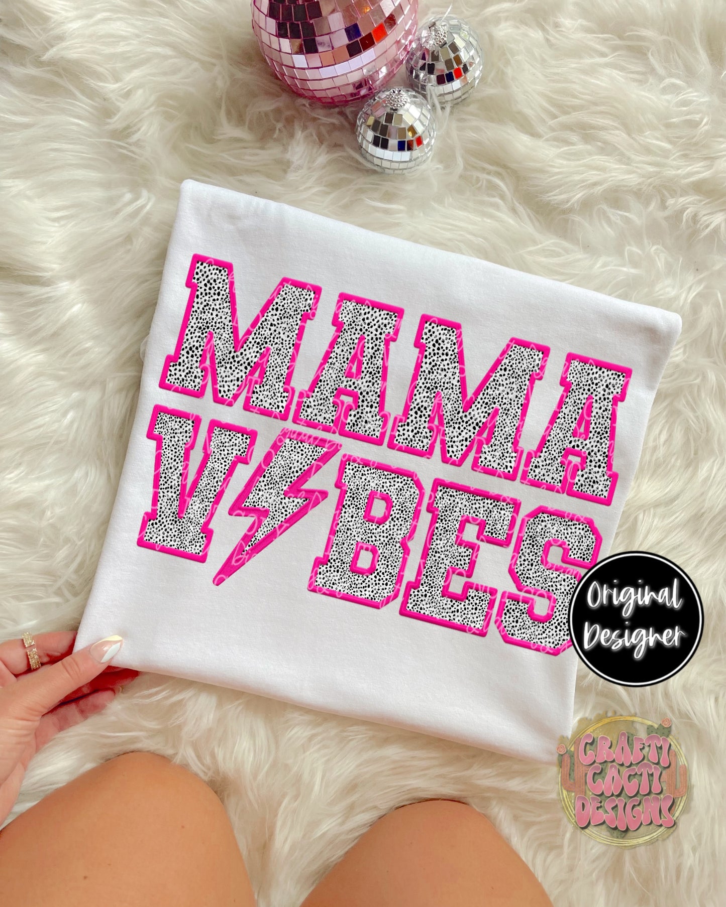 Mama Vibes Faux Embroidery Digital Download