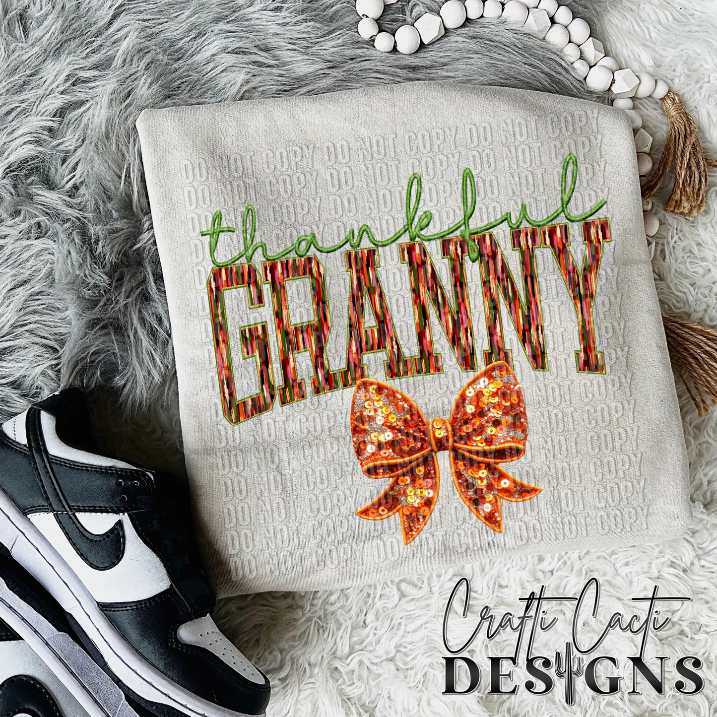 Thankful Granny - Faux Embroidery Digital Download