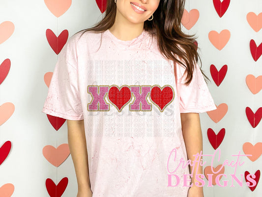 XOXO Faux Chenille Digital Download