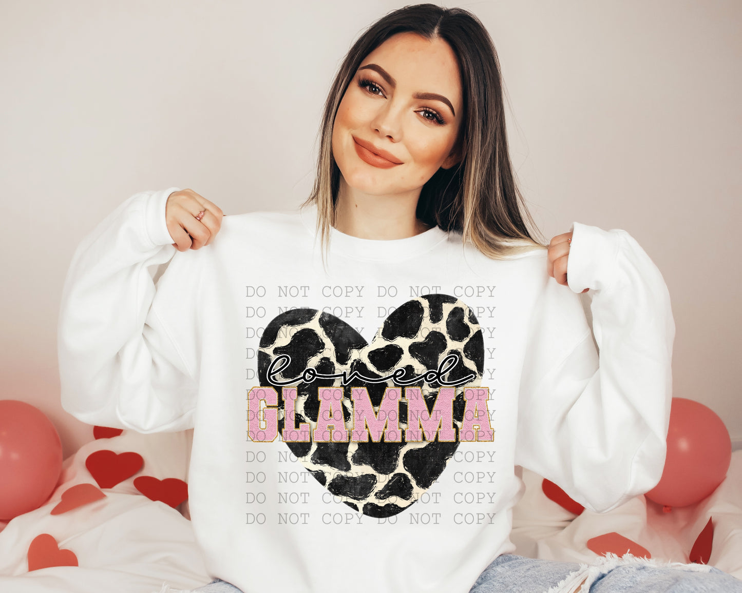 Loved Glamma - Cow Print Digital Download