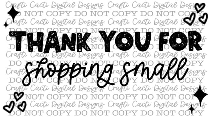 Thank You For Shopping Small Thermal Label Digital Download