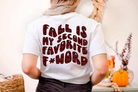 Fall Is My Second Favorite F*Word - Maroon - Digital Download