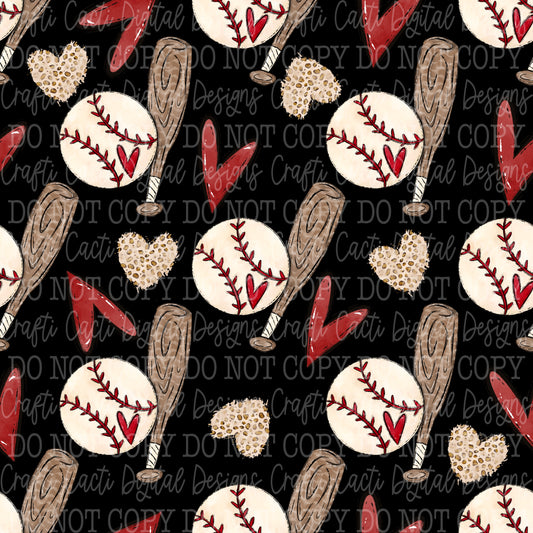 Baseball Seamless Digital Download