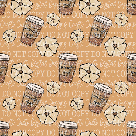 Retro Coffee Seamless Digital Download