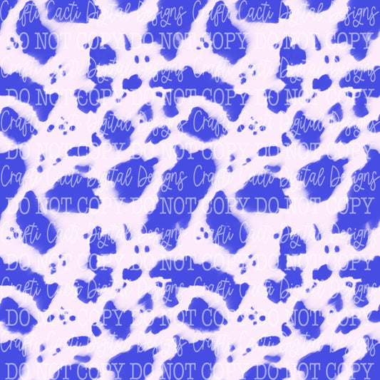 Cowhide - Blue Seamless Digital Download