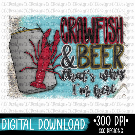 Crawfish and Beer Digital Download