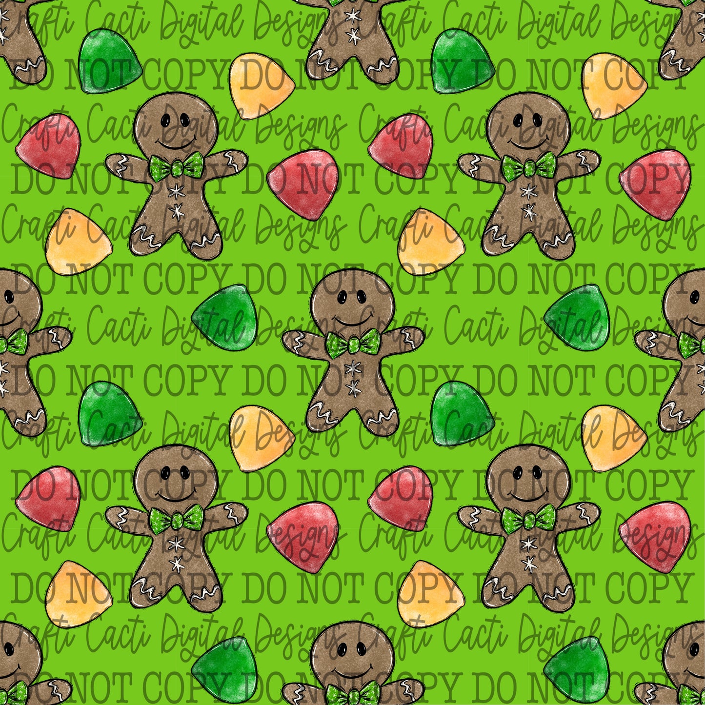 Gingerbread Boy Seamless Digital Download