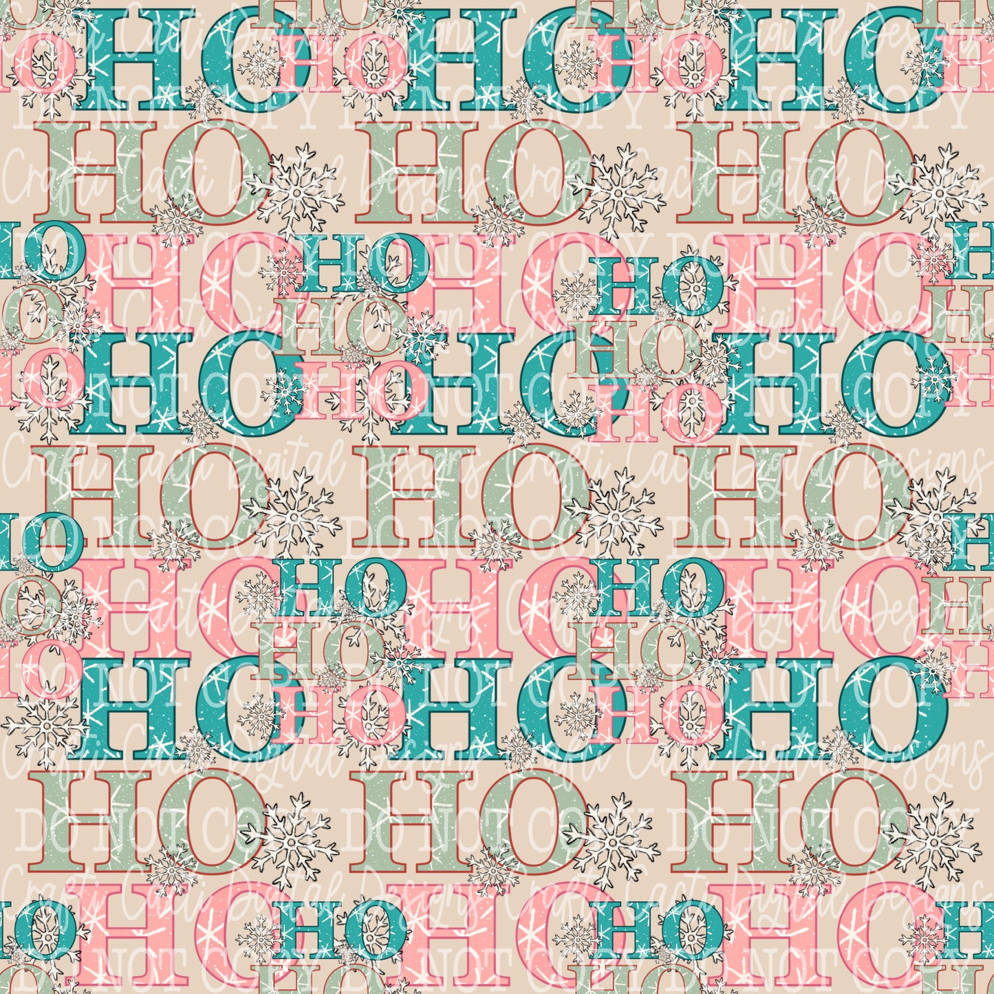 Ho Ho Ho Seamless Digital Download