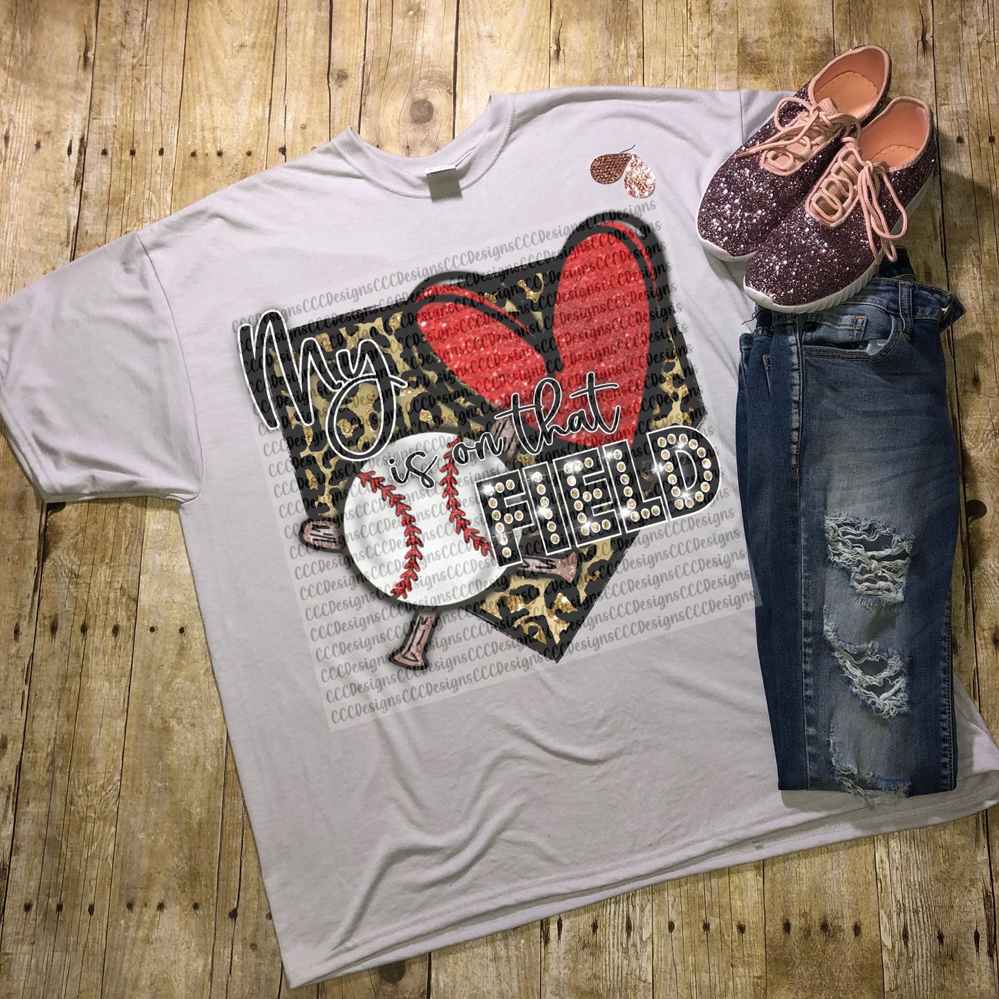 My Heart Is On That Field Baseball Digital Download