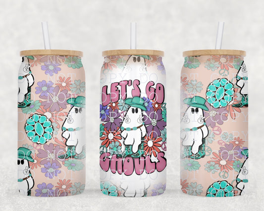 Lets Go Ghouls 16 oz Tumbler Wrap Digital Download