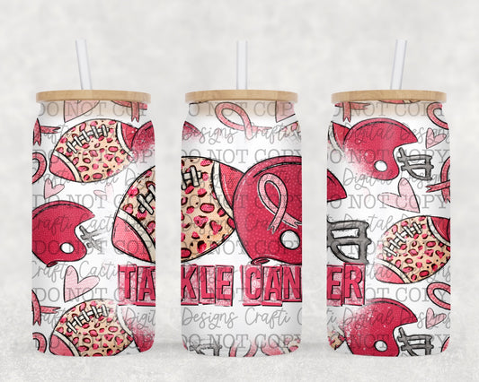 16 oz Tackle Cancer Tumbler Wrap Digital Download