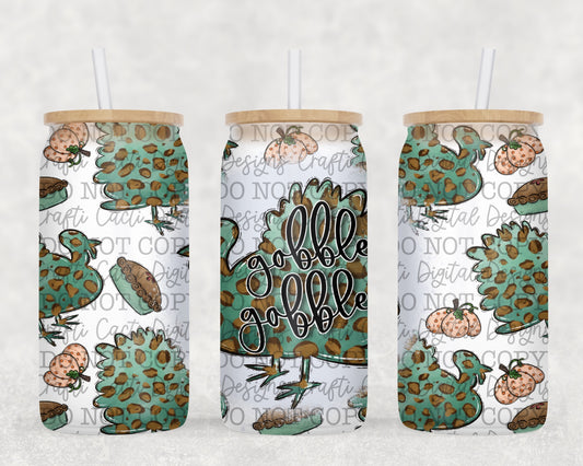 16 oz Gobble Gobble Tumbler Wrap Digital Download