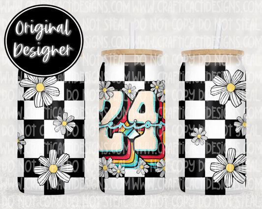 16 oz Senior 24 Retro Tumbler Wrap Digital Download