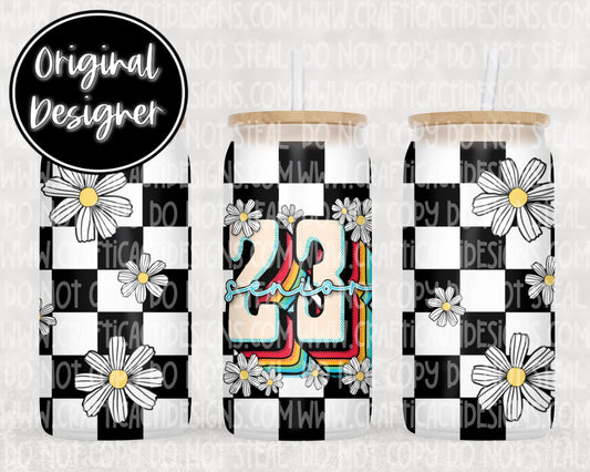 16 oz Senior 23 Retro Tumbler Wrap Digital Download