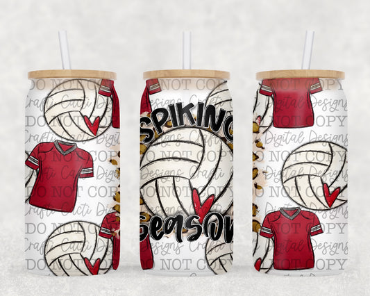 16 oz Spiking Season Tumbler Wrap Digital Download