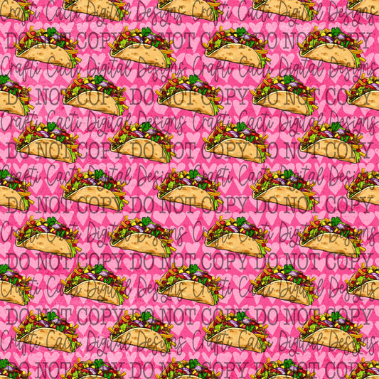 Tacos Pink Seamless Digital Download