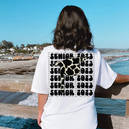 Senior 2023 - Black Cow print Digital Download