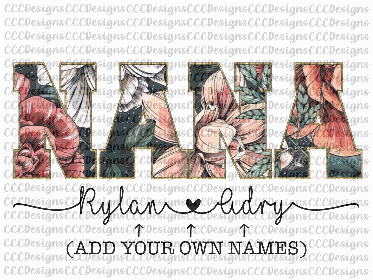 Nana Floral Chenille Digital Download (Both Patterns Included)
